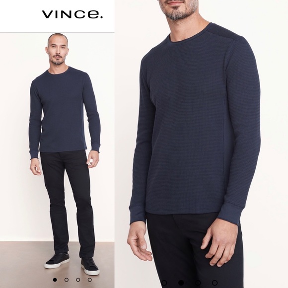 Vince Thermal Long Sleeve Crew Neck Pullover Long Sleeve Shirt MR7969189A L - Picture 14 of 14